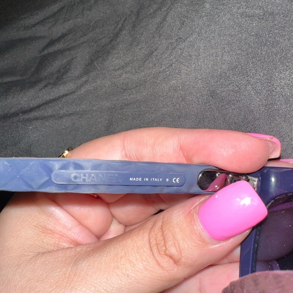 Navy blue and brown, authentic Chanel sunglasses